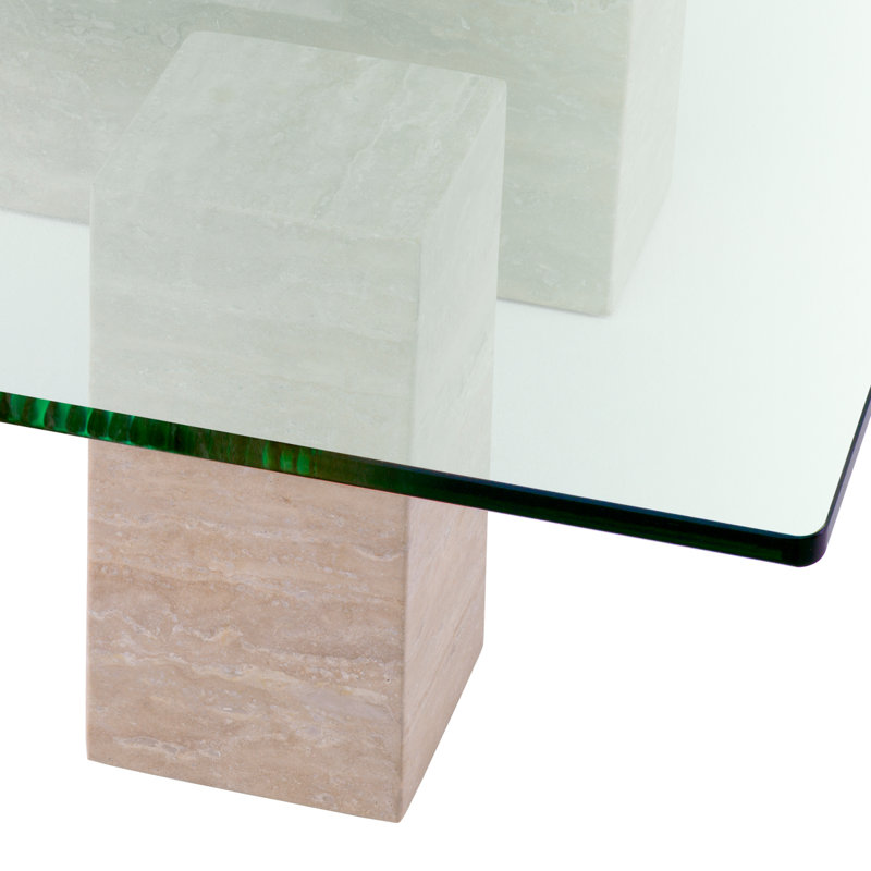 Coffee Table Ikal Travertine - Glass