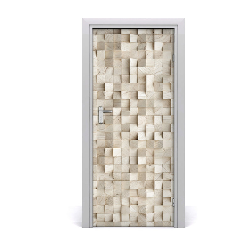 Wood Blocks Door Decal