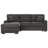 Dark Gray RHF Sectional Sofa W/ Storage & Pull Out Bed + Armrest Bookcase W/ USB + 2 Pillows-2027708593