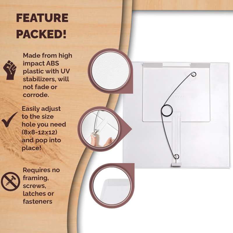 Morvat 12x12 Adjustable Spring Access Panel for Drywall & Ceiling, 2 Pack