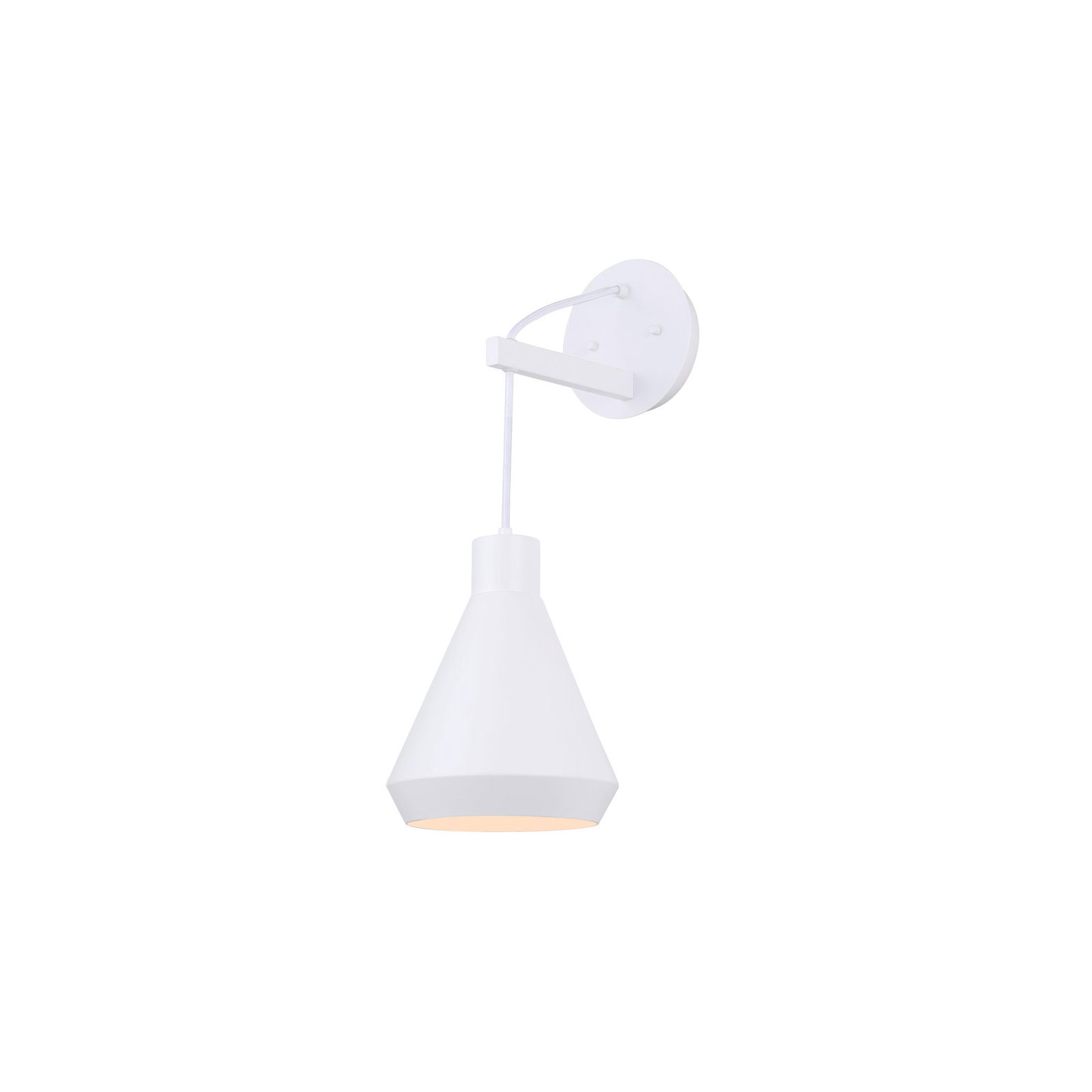 Bertie Single Light Steel Dimmable Armed Sconce