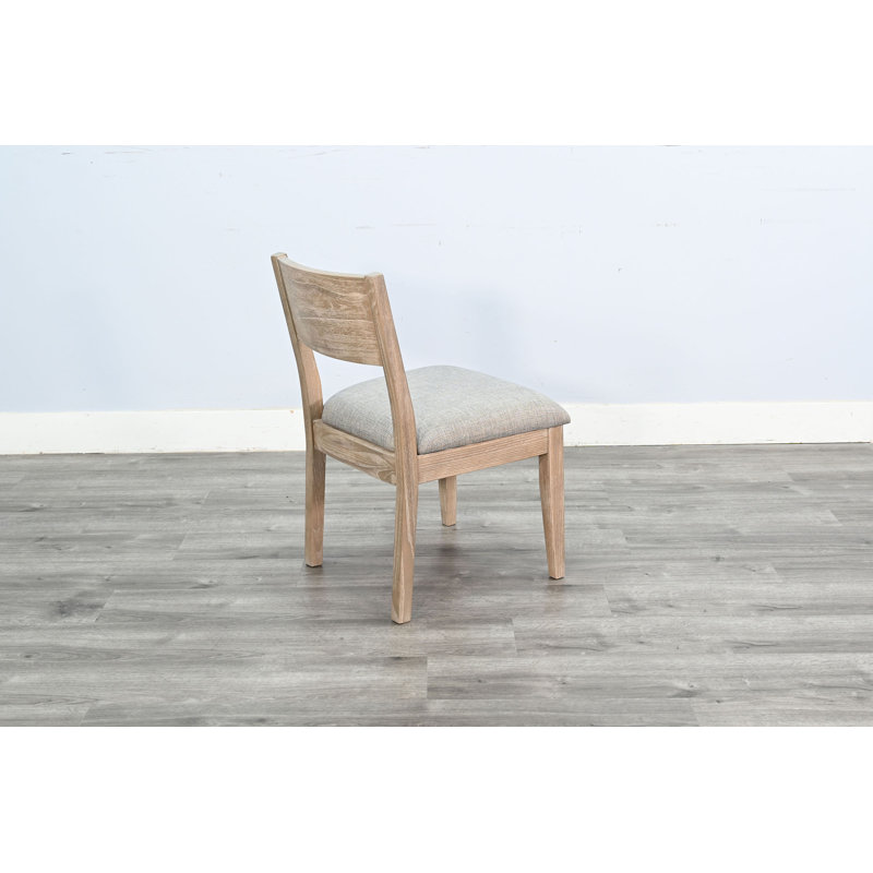 Polyester Blend Ladder Back Side Chair Dining Chair, Wheat/Natural