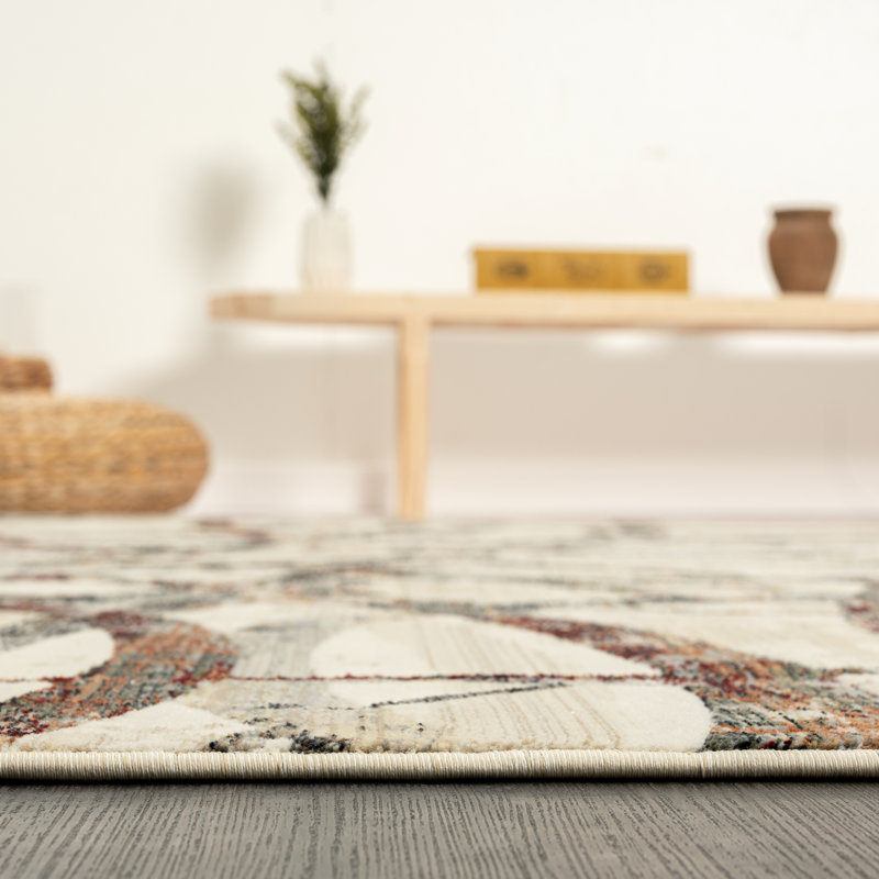Southwestern Area Rug in Beige, Rectangle 7'7" x 10'2"