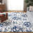Romon Hand Tufted Wool/Cotton Floral Rug in Ivory/Blue-371052020