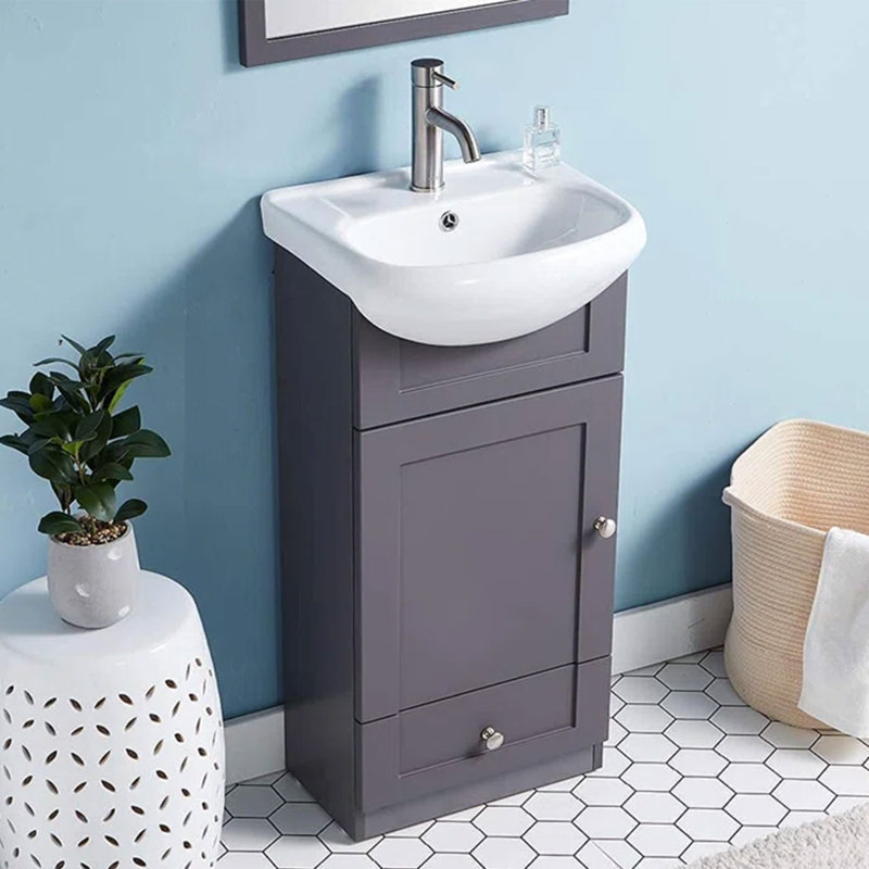 Ensemble de meuble-lavabo simple autoportant 18 po Ikora