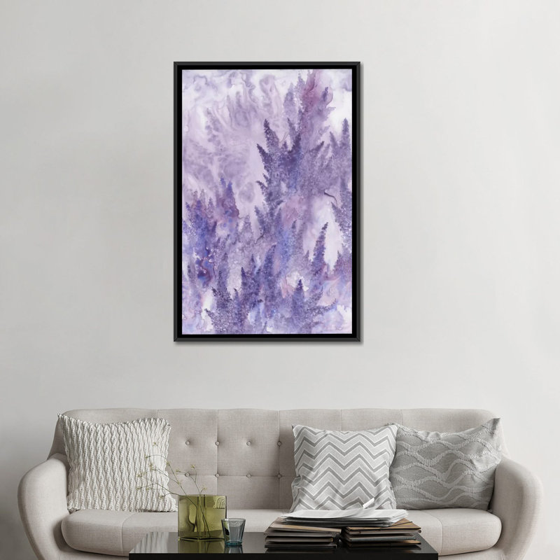 « recréant luxuriant », impression sur toile, H 26 po x l 18 po x P 1,5 po, Toile avec cadre noir, Pas de tapis
