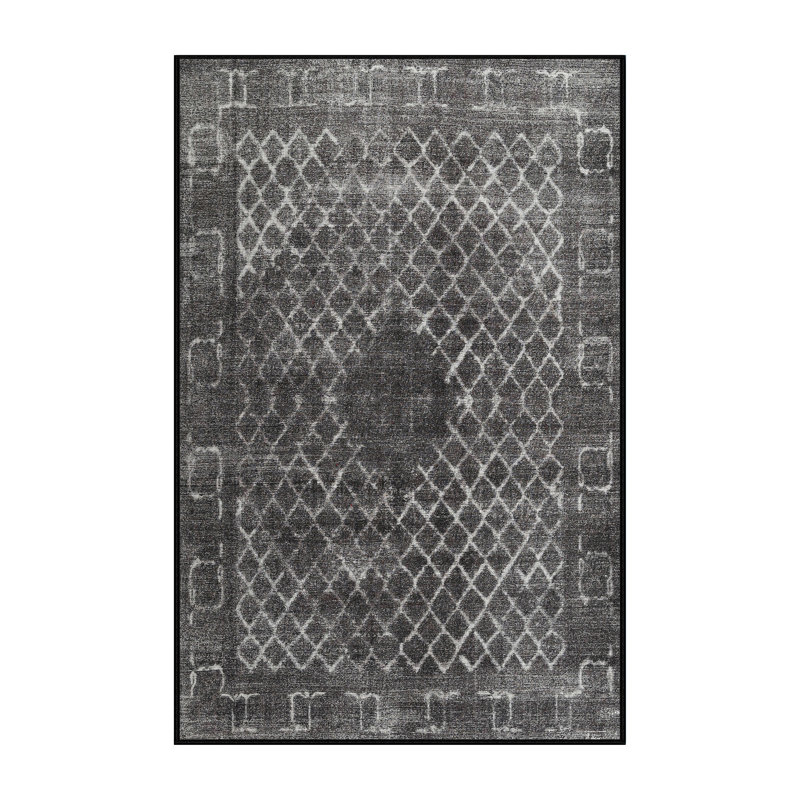 Tapis gris foncé Dees, Rectangle 5 pi x 7 pi