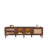 Rattan TV Stand With 3 Cabinets & 2 Drawers