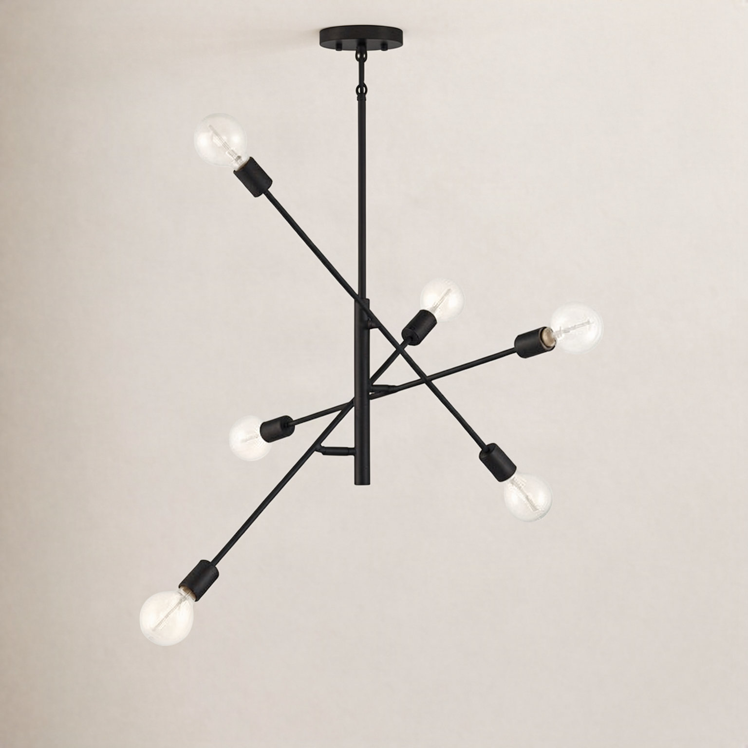 Mardiros 6-Light Chandelier, Matte Black