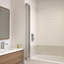 Porte de baignoire pliante sans cadre avec verre transparent L 33 1/2 po x H 59 po Nereus-110468957