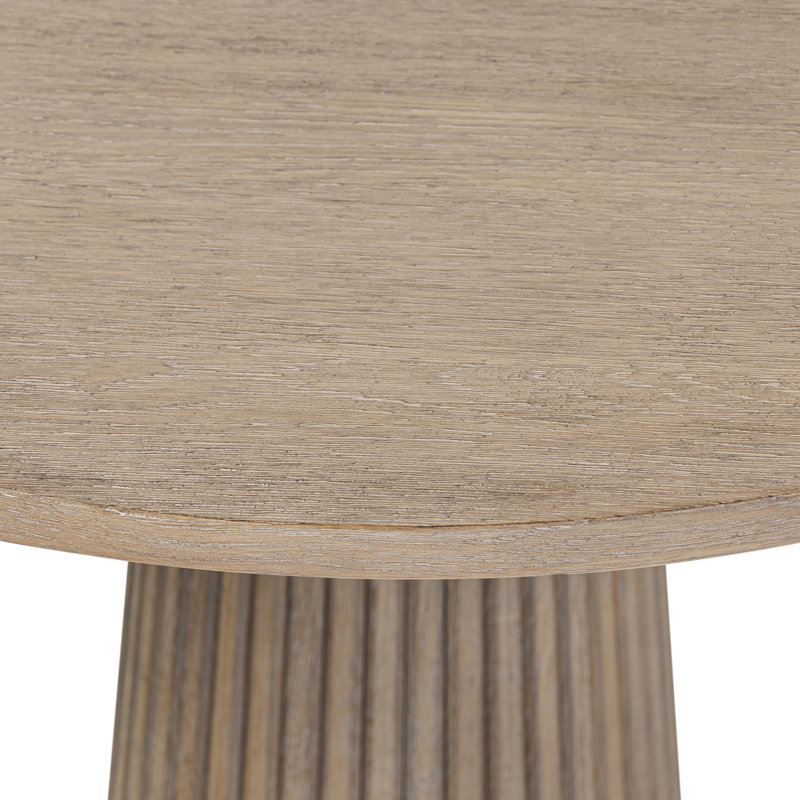 Bhuwan Oak Round Dining Table, Brown