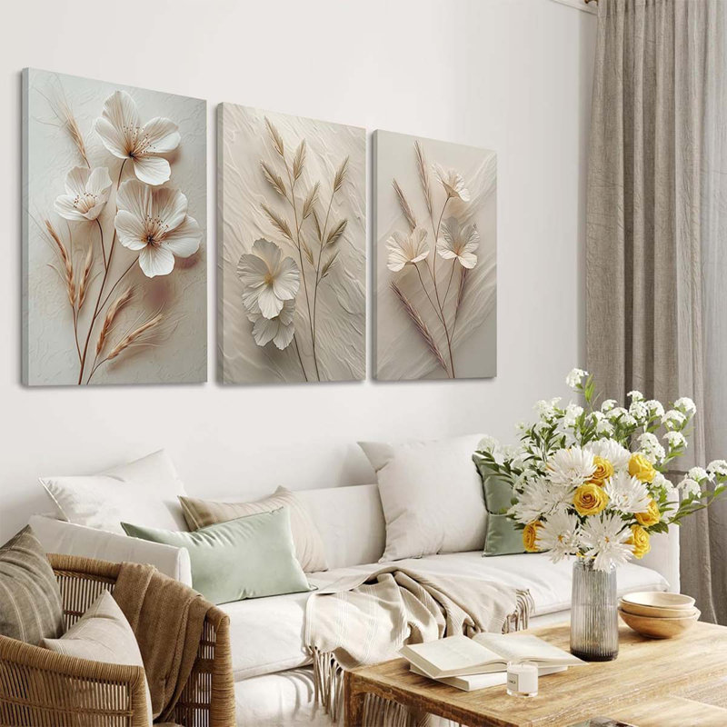 3 Piece Wrapped Canvas Print, 40 cm H x 60 cm W