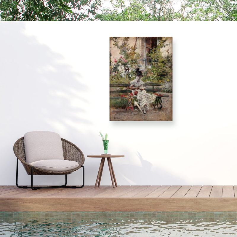 Marcus, Jules, lecture au parc, toile extérieure, H 14 po x l 19 po