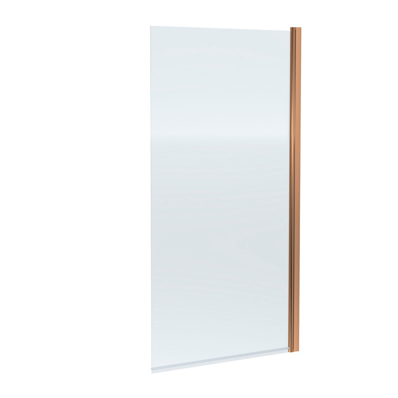 nuie Brushed Bronze Square Hinged Bath Screen