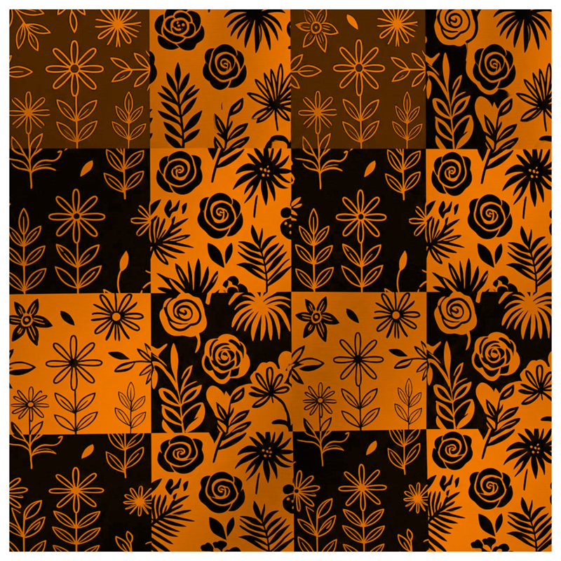 Couvertures à motif floral et botanique, L 60 po x H 80 po