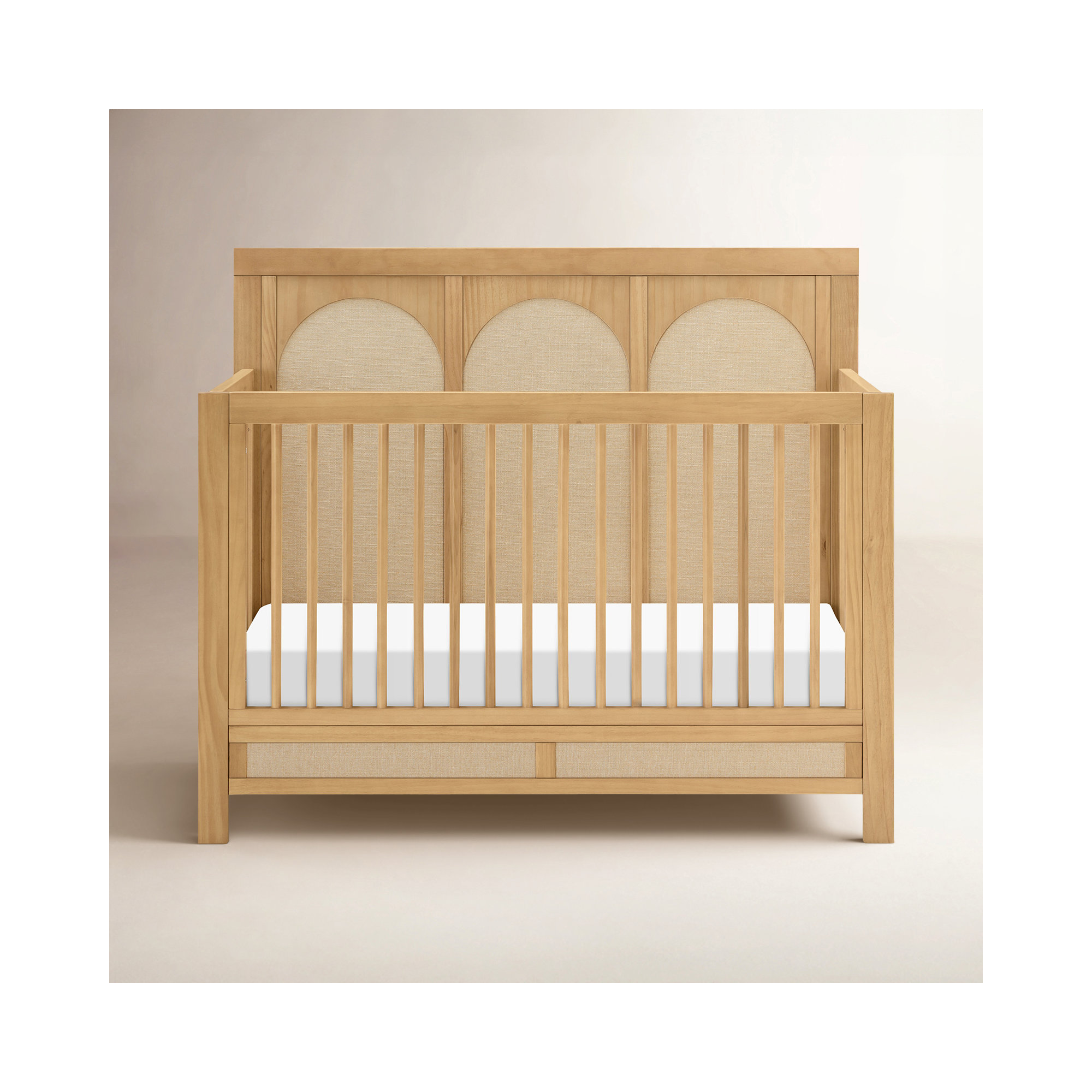 Eloise 4-in-1 Convertible Crib, Honey/Performance Sand Eco-Weave