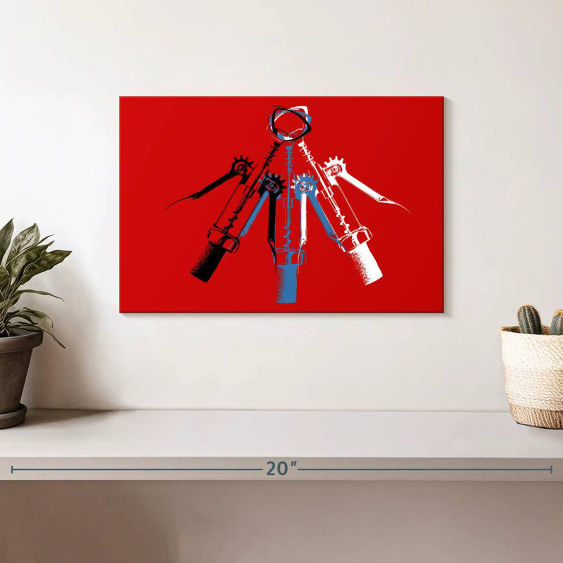 Senne Wine Corkscrew Trio, 8" H x 12" W