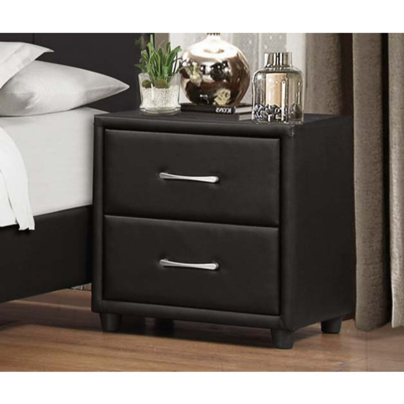 Nicollet 21.25'' W Nightstand, Black