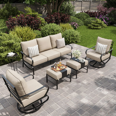 Vanwagenen 5-Person Patio Conversation Set With Cushion