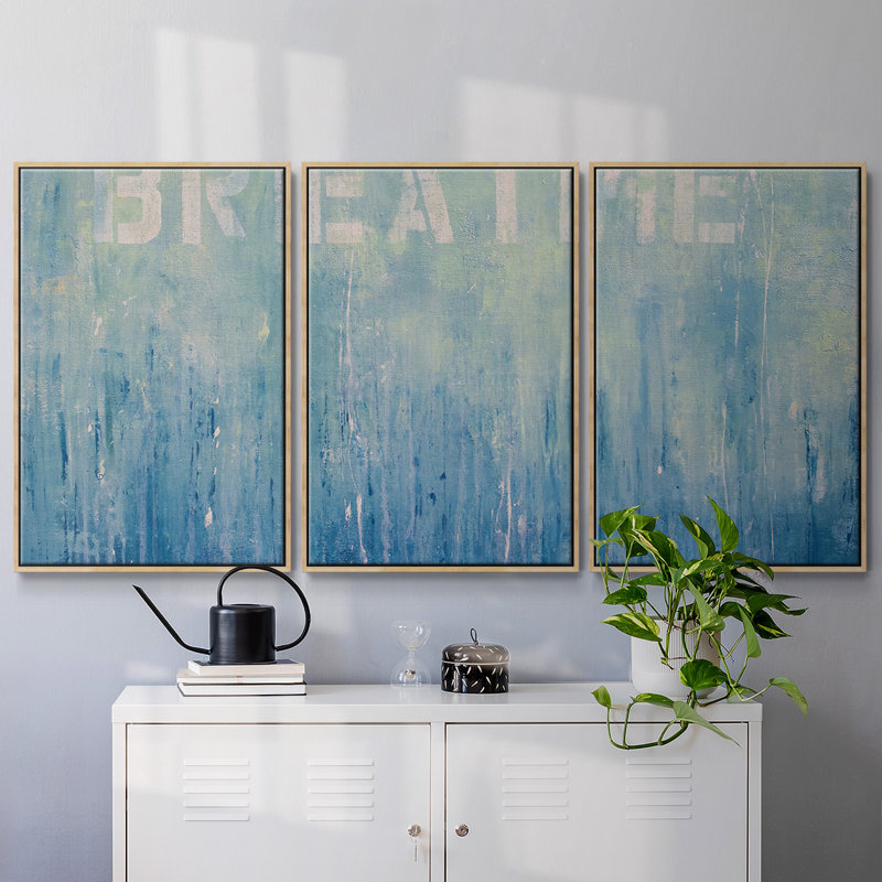 Just Breathe - Toile encadrée multi-pièces, Naturel, H 40 po x l 78 po x P 2 po