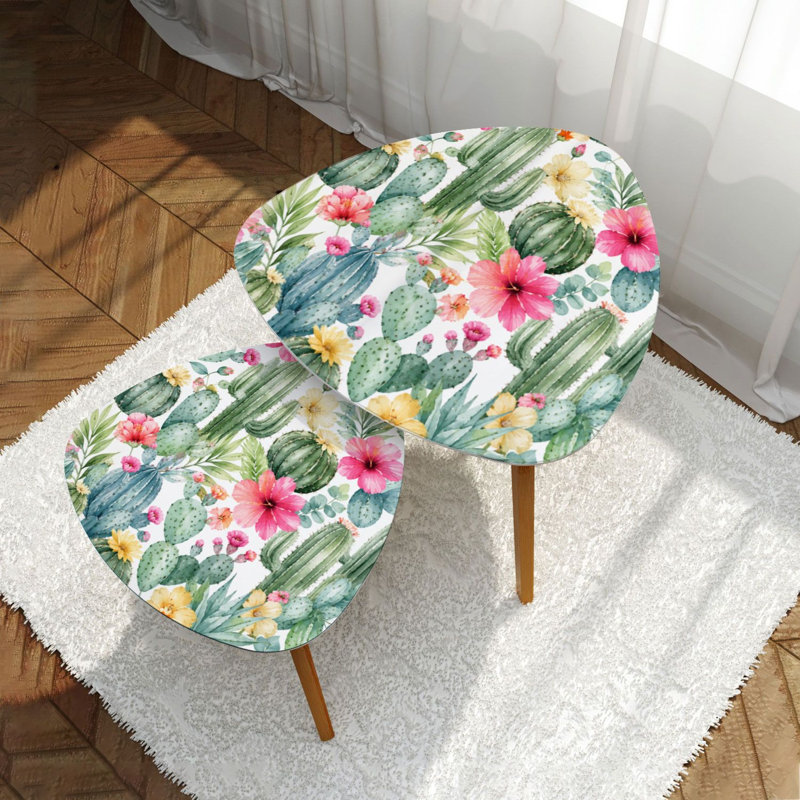 Ensemble de 2 tables basses gigognes Triangle