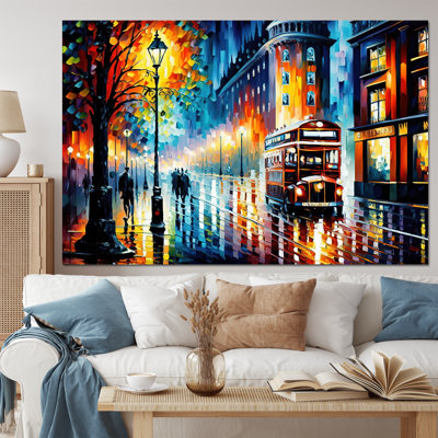 Colourful City In London I - Cityscapes Canvas Wall Art