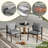 Maurice 9-Piece Hand-Woven Rope Patio Dining Set With Gray Cushions And Umbrella Hole