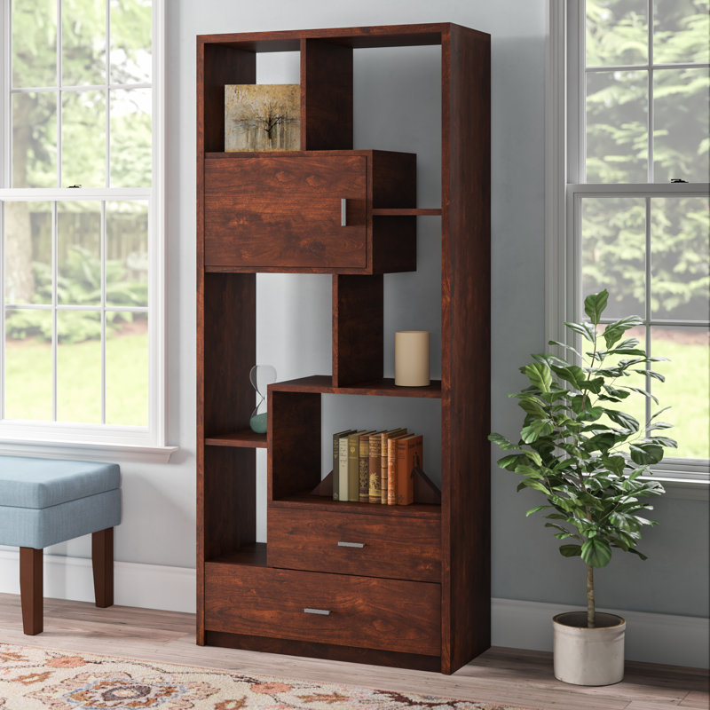 Brookfield 180cm H x 80cm W Geometric Bookcase