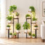 Support pour plantes d'intérieur en métal de 40,5 po de hauteur avec lampe de croissance (ensemble de 2)