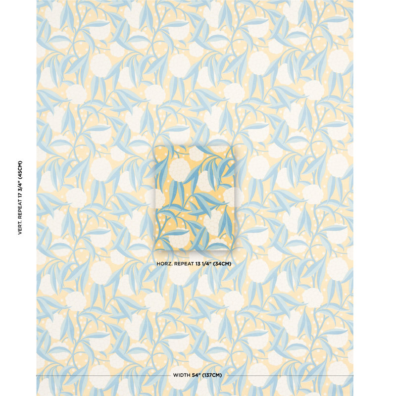 Rubus Cotton Linen Fabric, Yellow