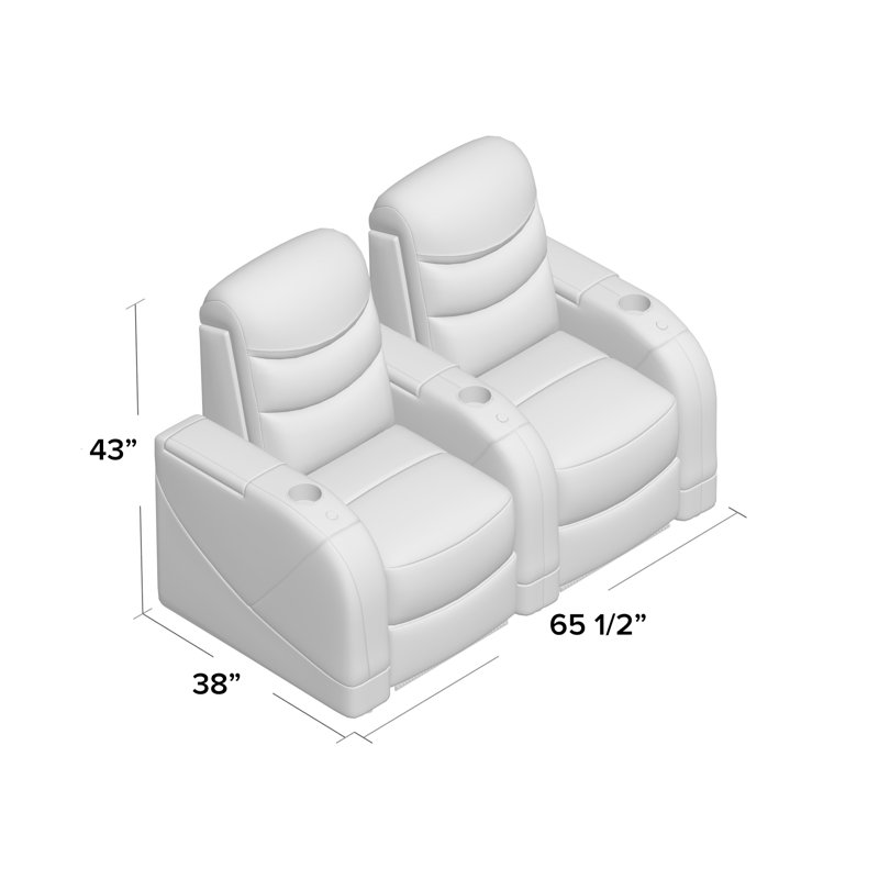 Rangée de cinéma maison Stealth HR Series (rangée de 2), Gris brume ultra