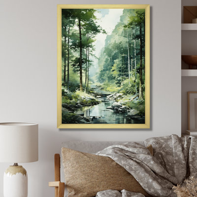 Tranquil Shadows Green Forest I, reproduction d'art sur toile