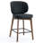 Mid-century Modern Counter Stool, Fabric Upholstered Barstool With Wingback, Armless Counter Height Bar Stool With Wood Legs, Metal Footrest, For Kitchen Island Bar Counter,-1733559155-1731131989