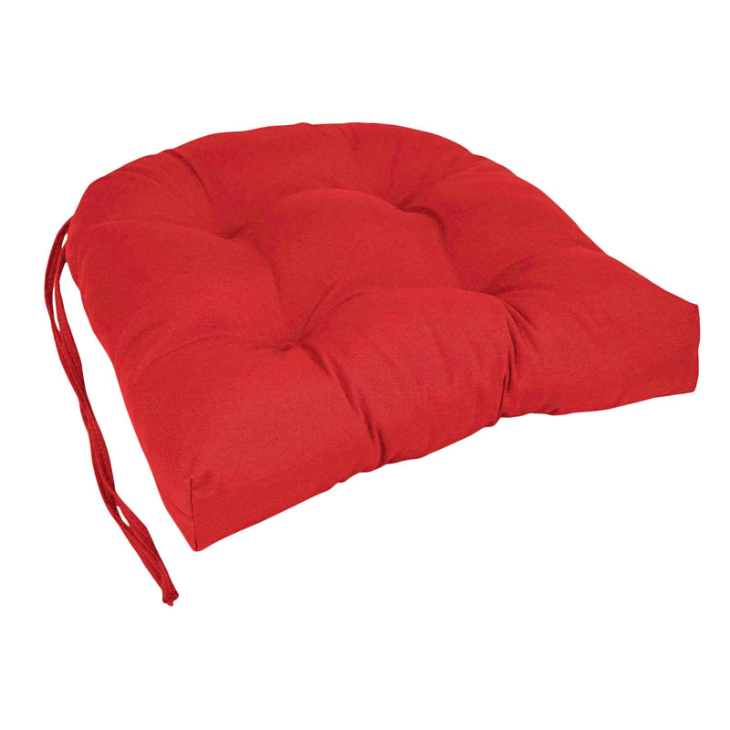 Outdoor 3.5'' Dining Chair Seat Cushion, Red