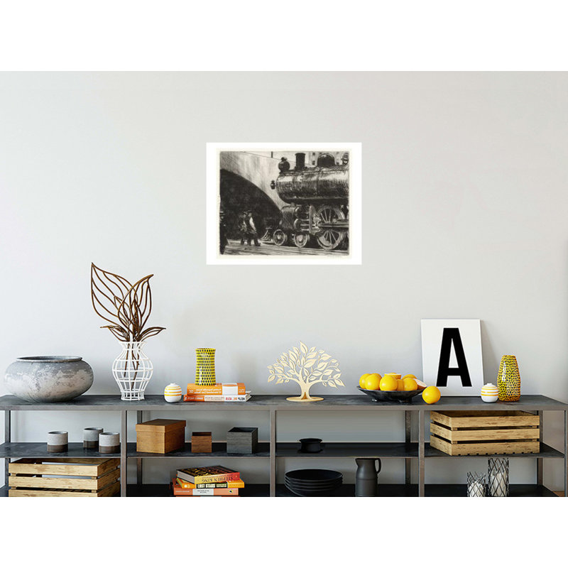 La locomotive par Edward Hopper - Impression giclée, H 22 po x l 28 po