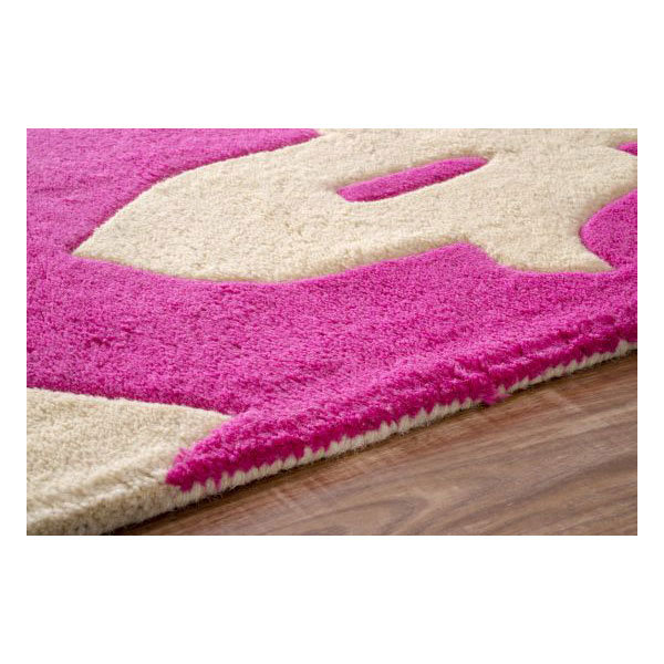 Tapis ikat rose Panama, 5 pi x 8 pi