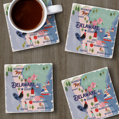 Ensemble de sous-verres 4 pièces CounterArt Delaware