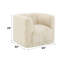Chaise pivotante beige à 360 degrés - Coussins de dossier de sable fermes et stables