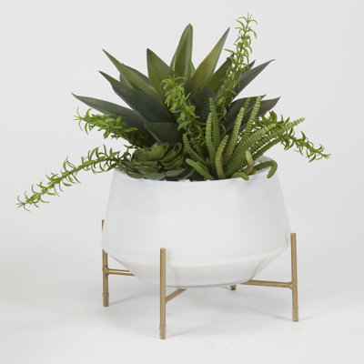 12'' Faux Succulent in Planter