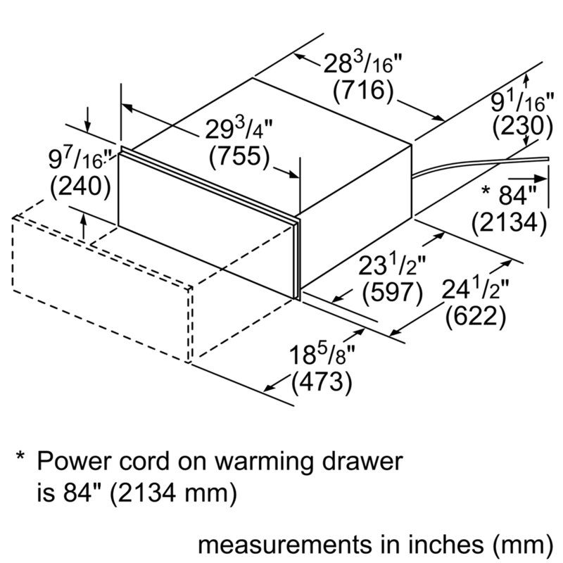 500 Series 30" Electric Warming Drawer