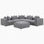Repose-pieds carré gris Jennifer-123298679