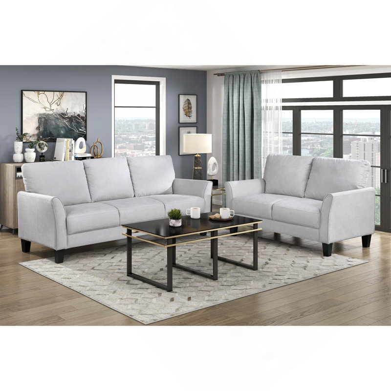 Ensemble de canapé 2 pièces Modern Modern, Gris