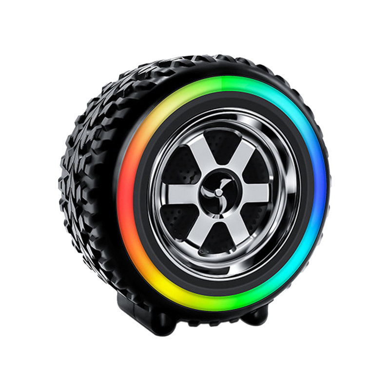 Wheel Wireless Bluetooth Speaker Colorful Lights Desktop Speaker Portable Card Insertion Gift Speaker