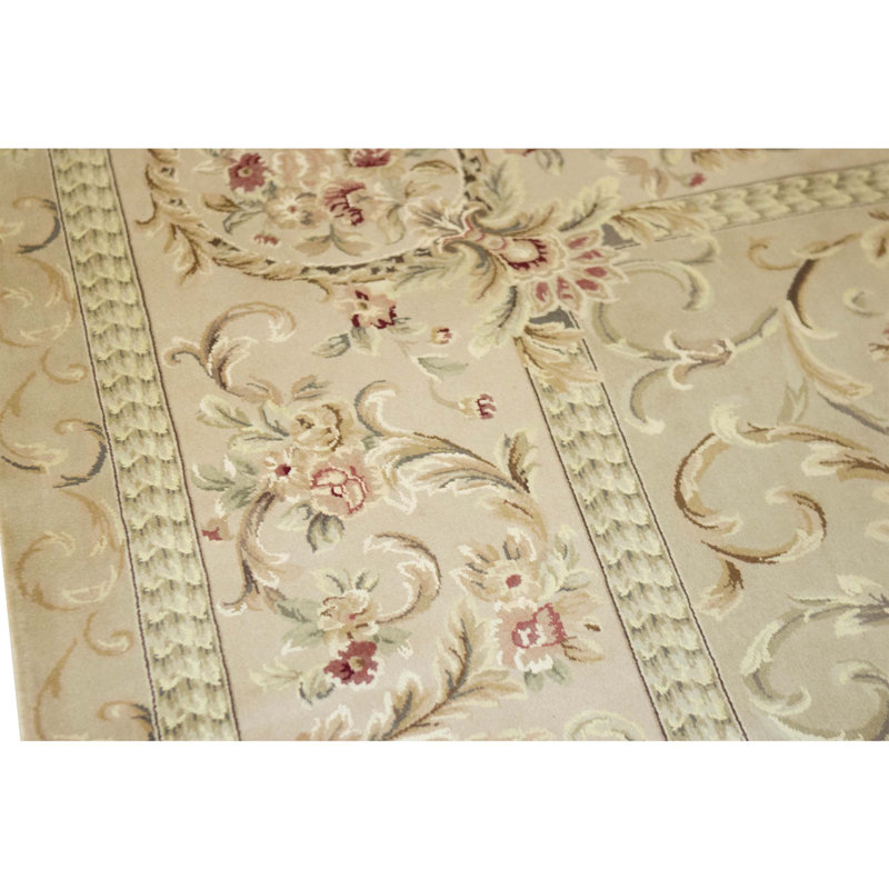 Handmade Silk and Wool Oriental Area Rug