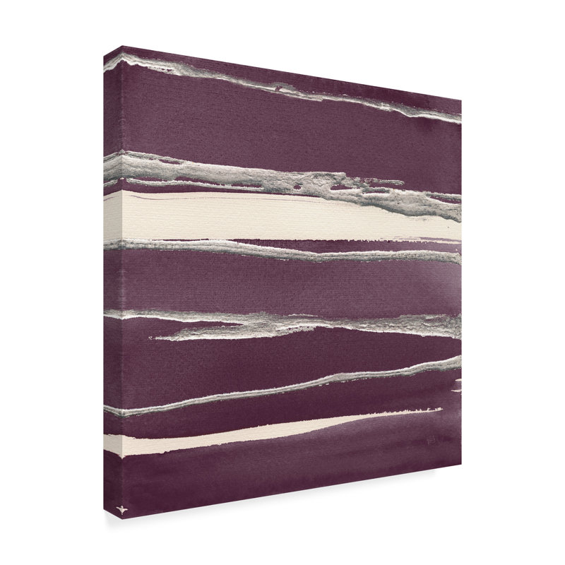 « silver rose ii purple », reproduction de peinture à l’acrylique sur toile tendue, H 14 po x l 14 po x P 2 po