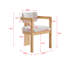 Chaise d'appoint rembourrée en bois avec accoudoirs-114201773