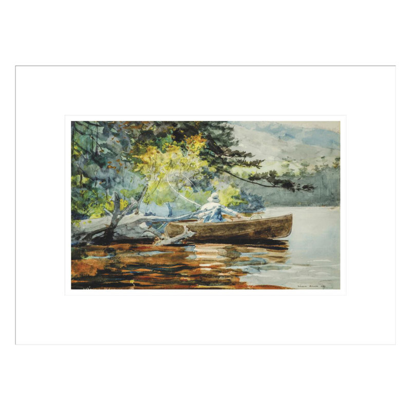 «A Good One Adirondacks» par Winslow Homer, impression giclée sur cadre, H 12,63 po x l 16,75 po