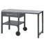 Chariot-bar de cuisine pliable d'extérieur Lark avec plateau en acier inoxydable, tiroir et roulettes-128860023