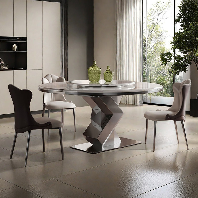 Tables de salle à manger simples en métal, H 29,5 po x L 47,2 po x l 47,2 po
