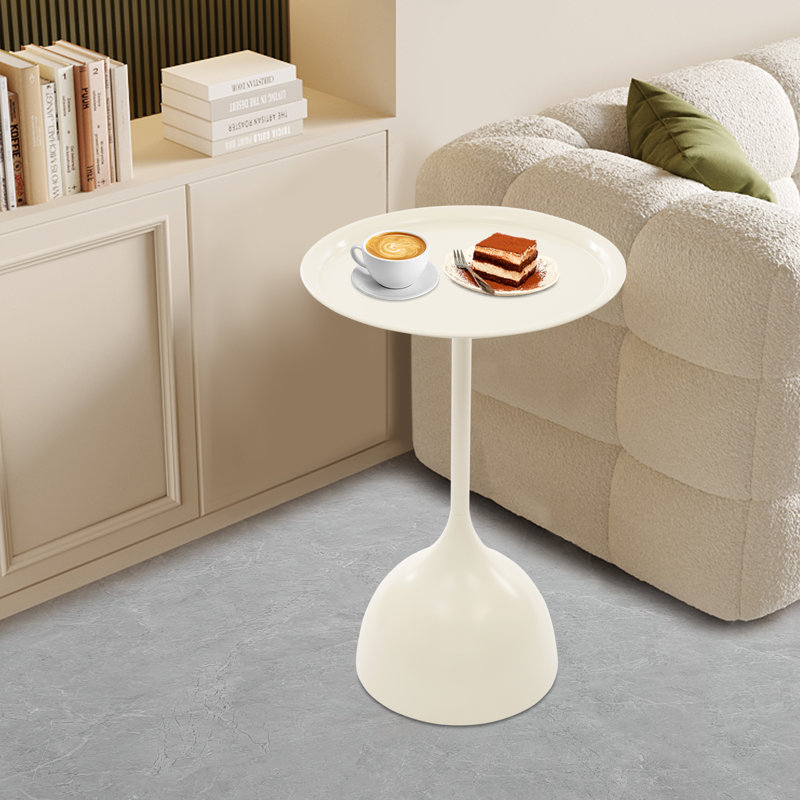 Modern End Table Side Table, White